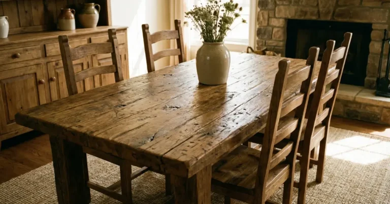 extendable solid wood dining table
