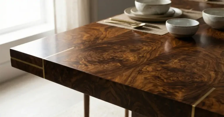 burl wood dining tables