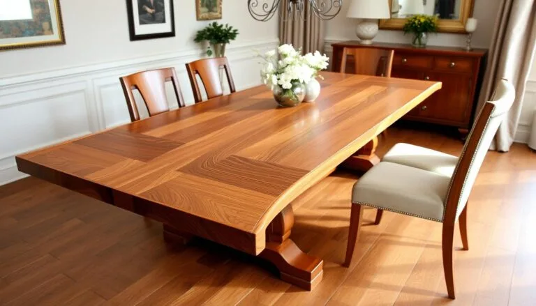 extendable solid wood dining table