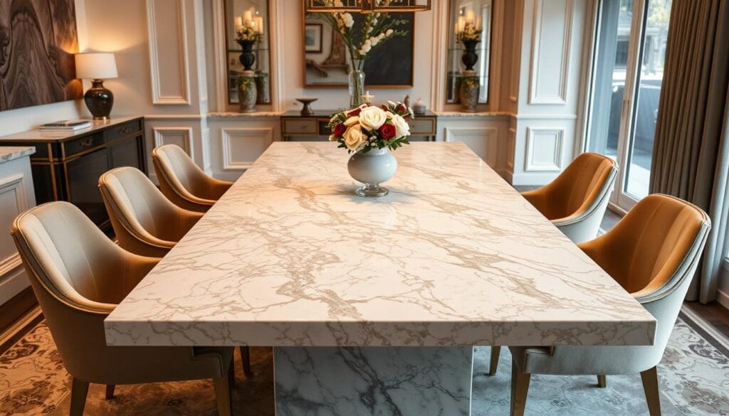 marble dining table