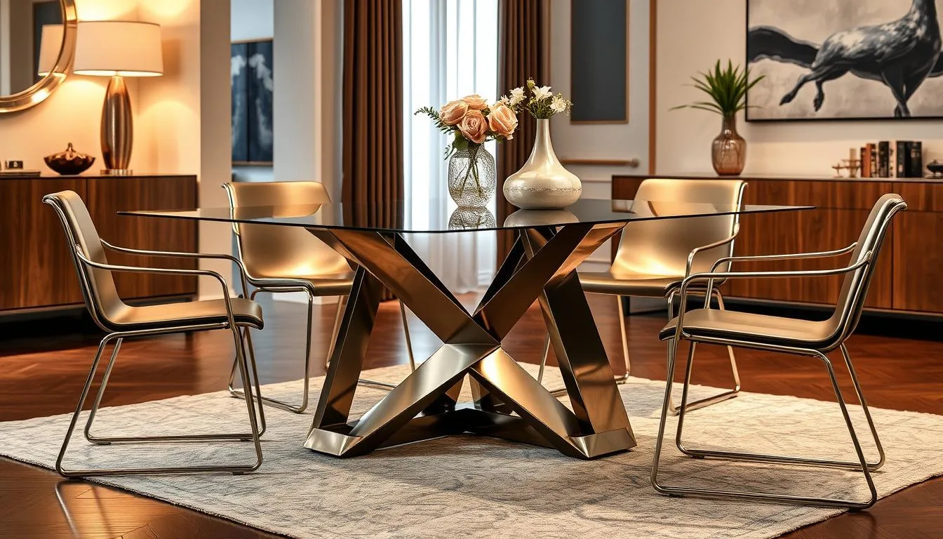 metal dining room table