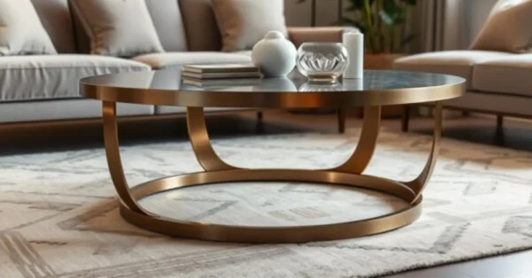 round metal cocktail table