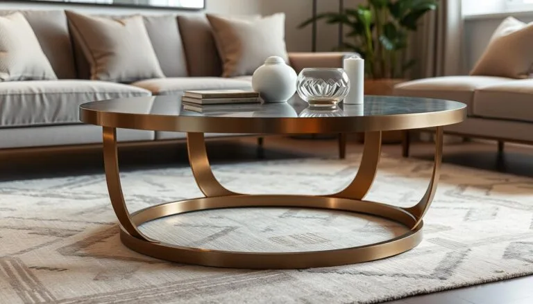round metal cocktail table