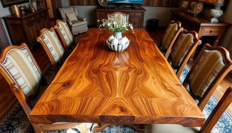 Custom wood dining table