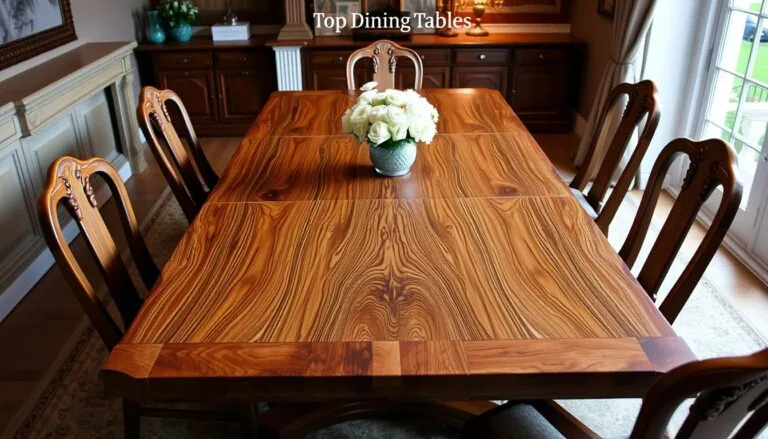 Extendable wood dining table