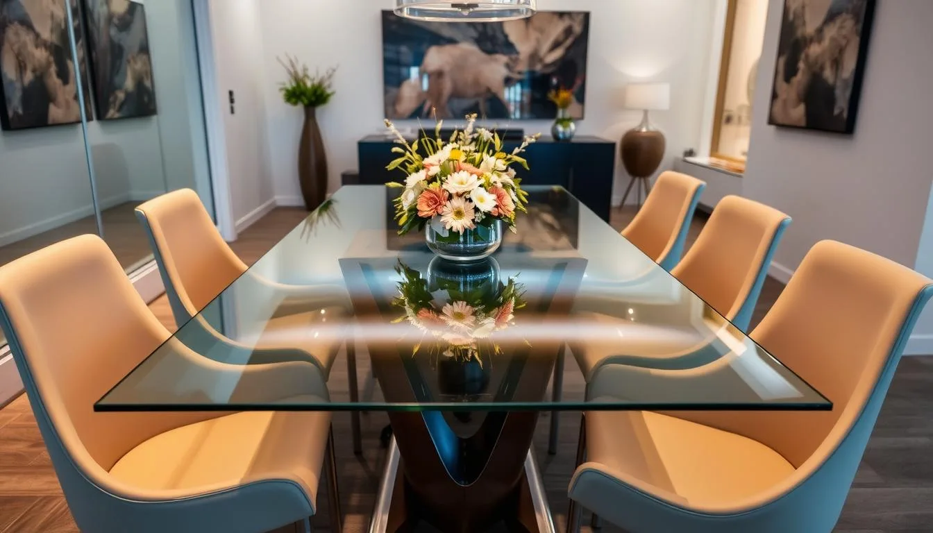Furniture dining table glass