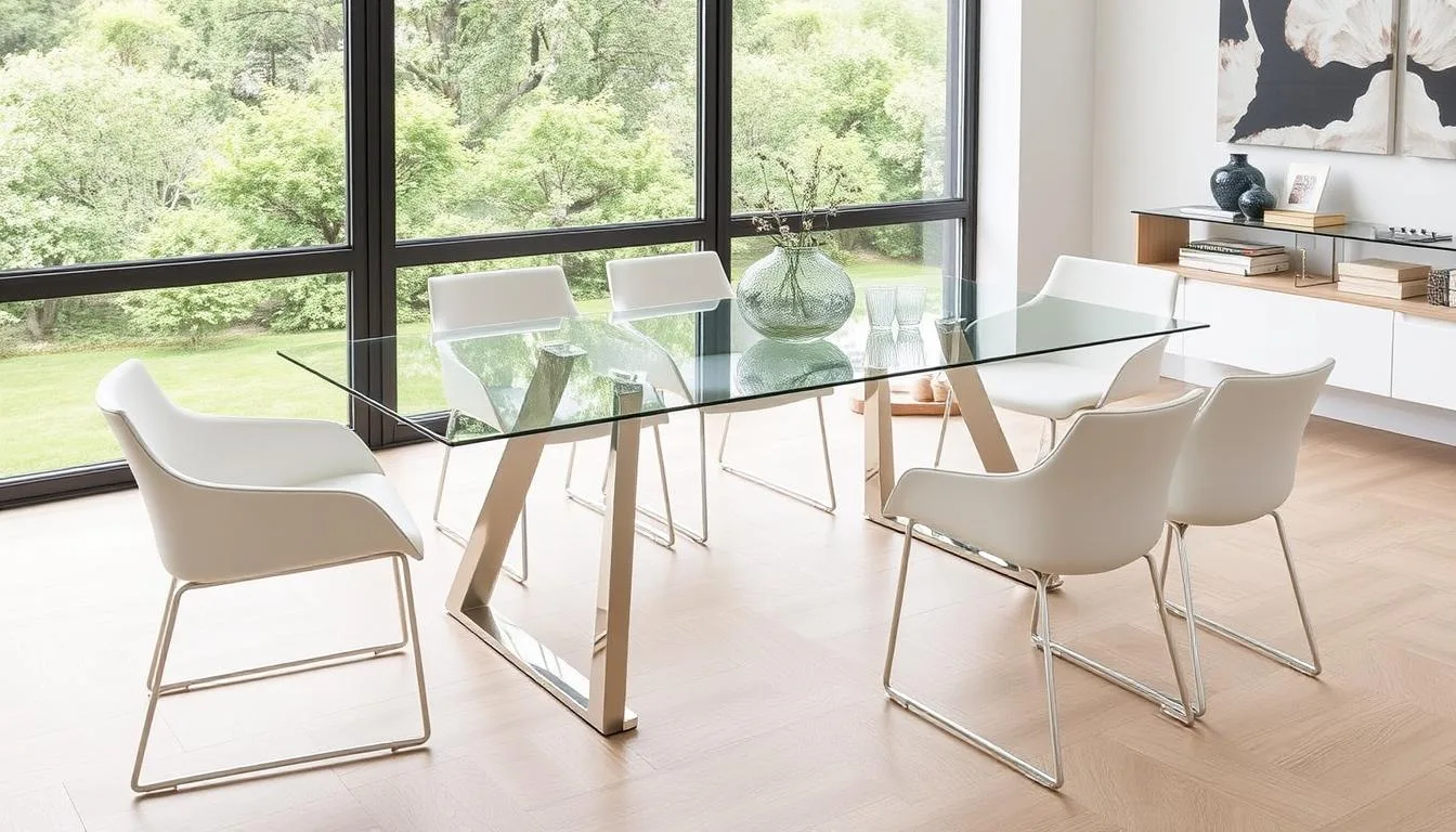Modern Glass Dining Table for 6 | Contemporary Style
