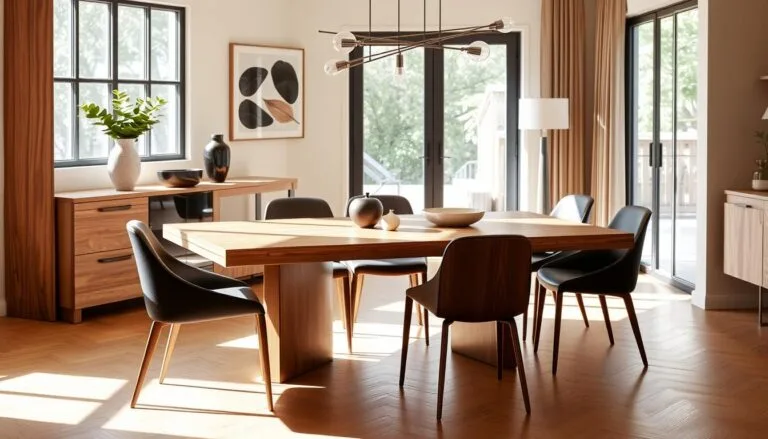 Rectangle wood dining table