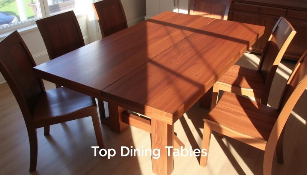 Solid wood dining table for 6
