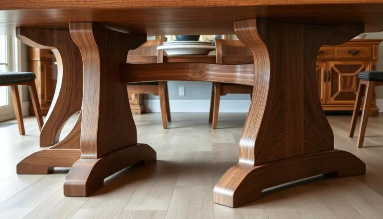 Wood dining table legs