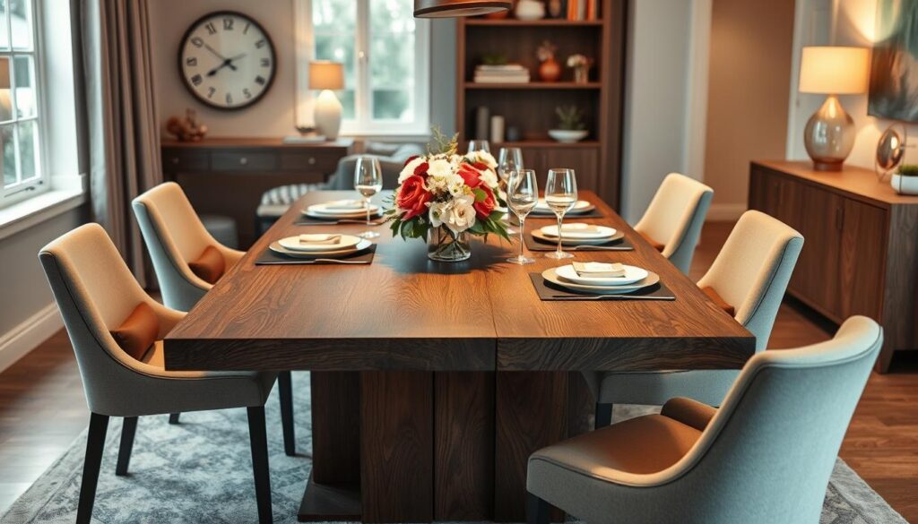 black oak dining table