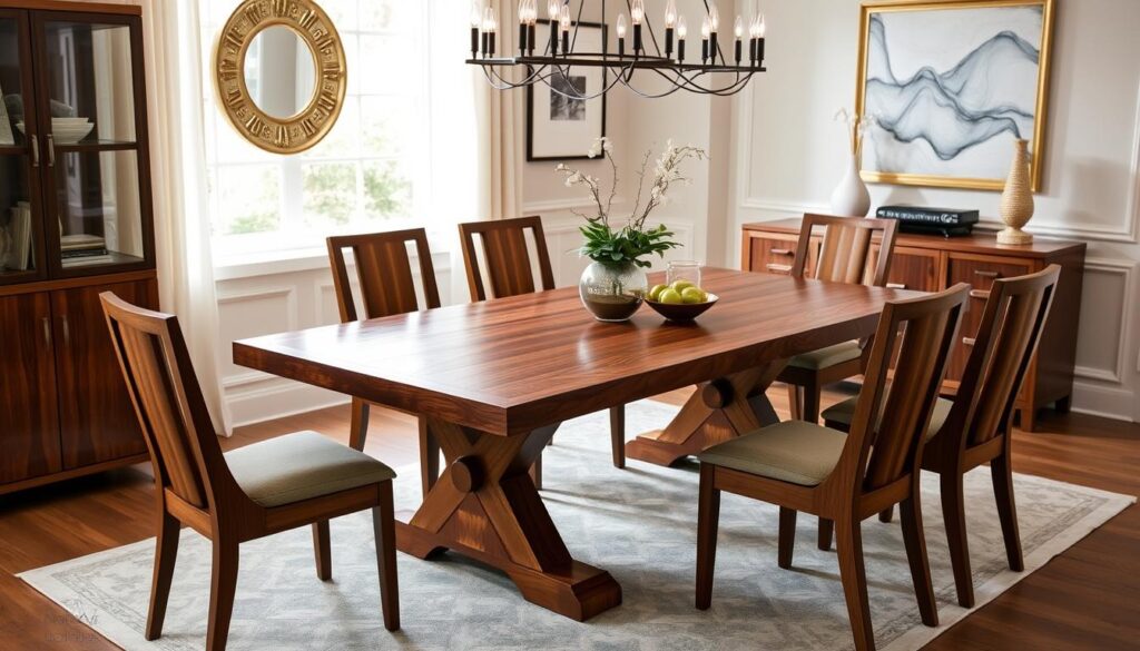 walnut solid dining table 60 inch
