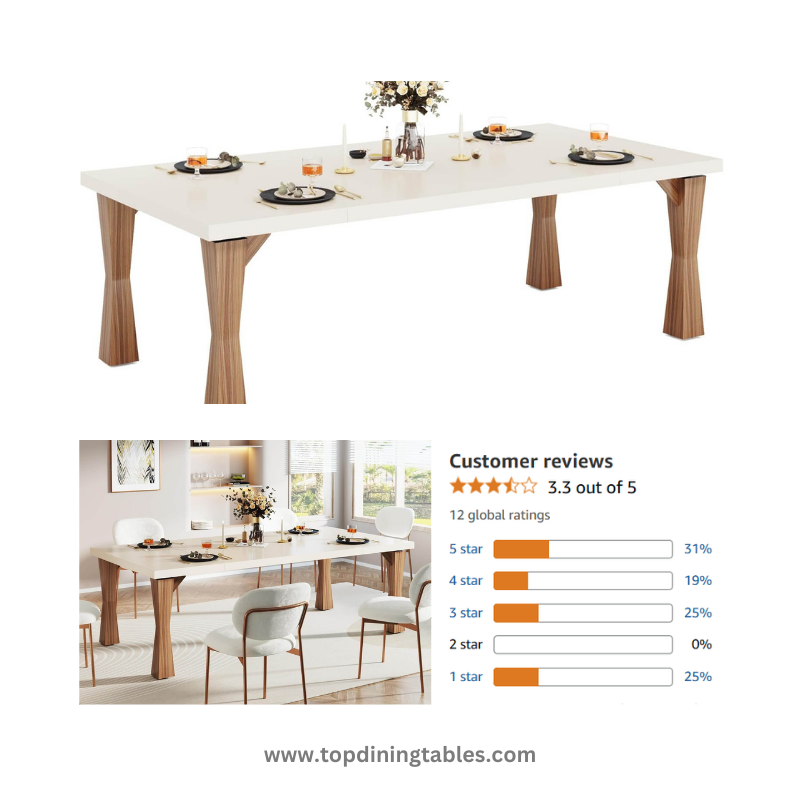 Tribesigns Modern Dining Table – Spacious & Stylish for 6-8 Guests