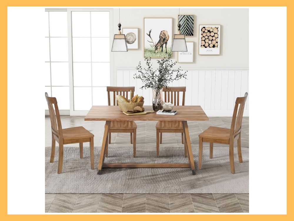 COLAMY Windsor Spindle Dining Chairs (Set of 6)