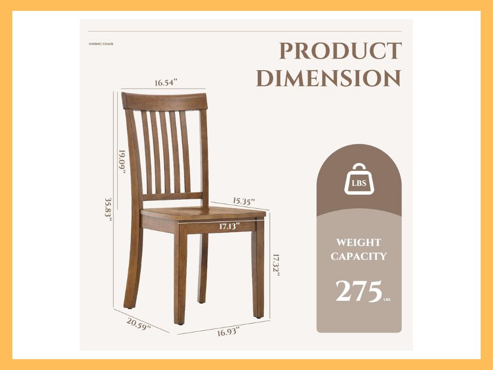 COLAMY Windsor Spindle Dining Chairs (Set of 6)