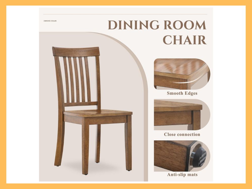 COLAMY Windsor Spindle Dining Chairs (Set of 6)