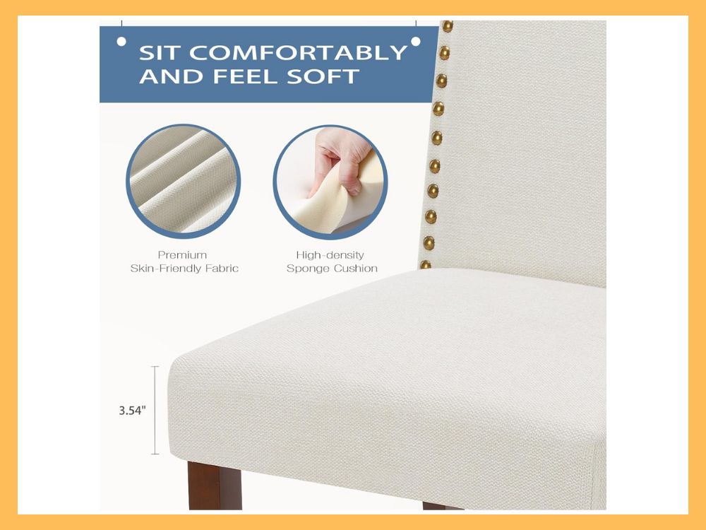 DUMOS Upholstered Dining Chairs, Set of 4