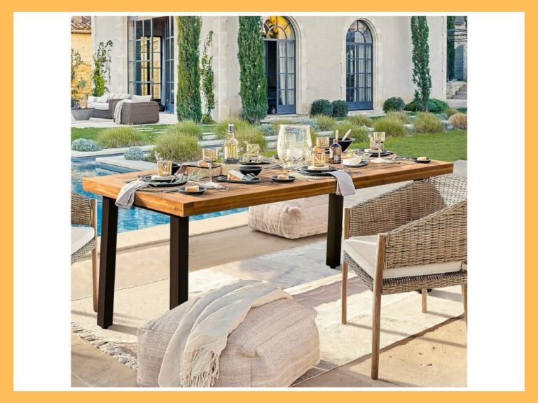 Devoko Acacia Wood Dining Table