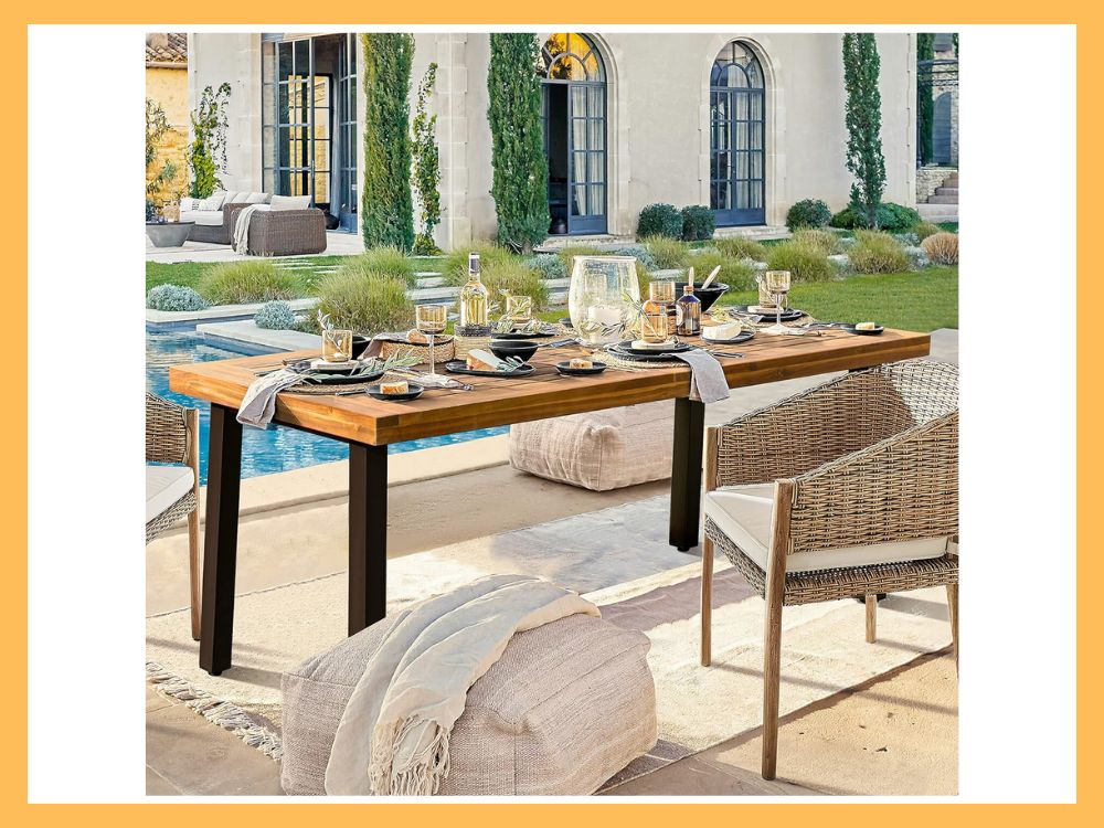 Devoko Acacia Wood Dining Table