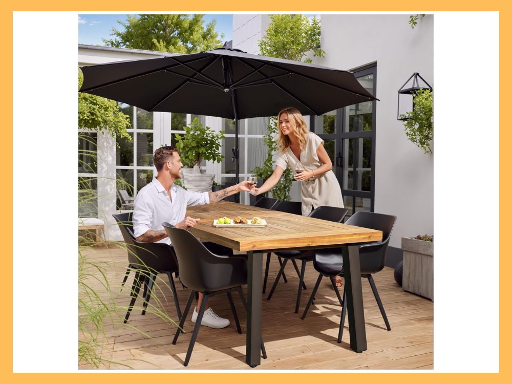 Devoko Acacia Wood Dining Table