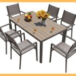 Homall 7-Pc Patio Dining Set w/ Glass Table