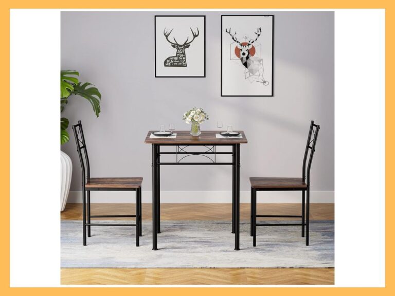 JOIN IRON 3-Piece Small Dining Set (Square Table + 2 Chairs)