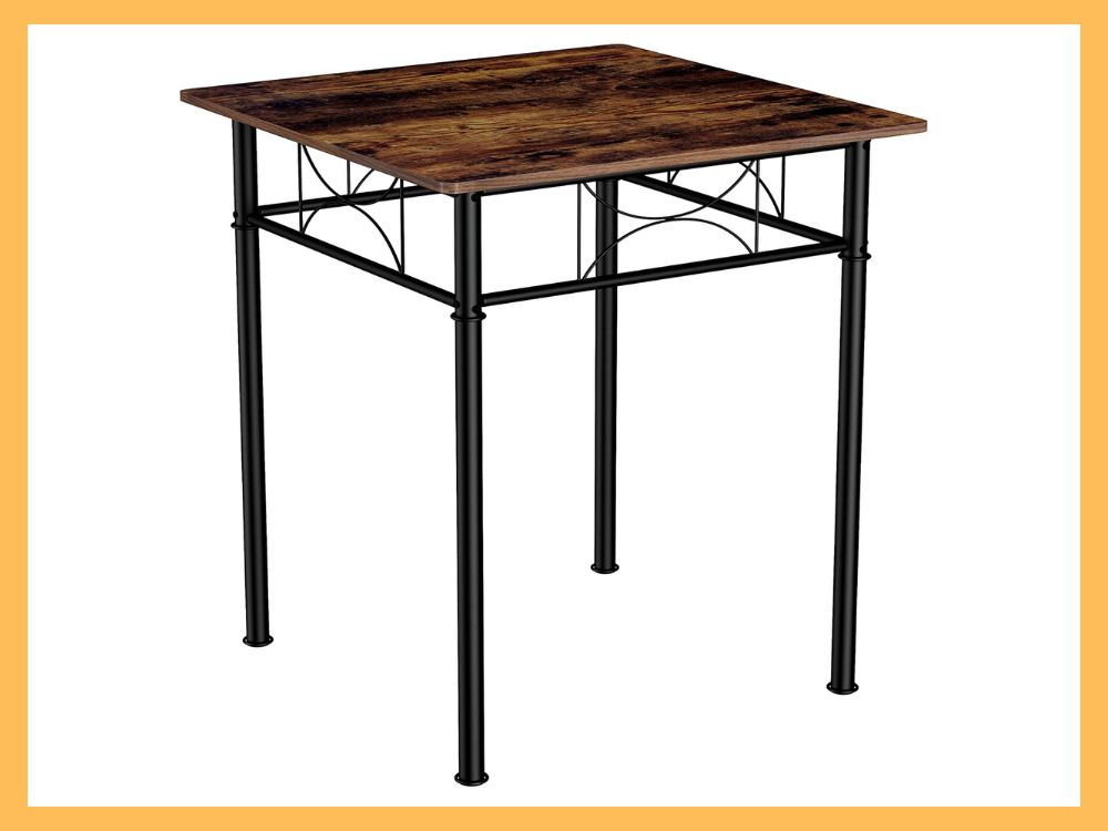 JOIN IRON 3-Piece Small Dining Set (Square Table + 2 Chairs)