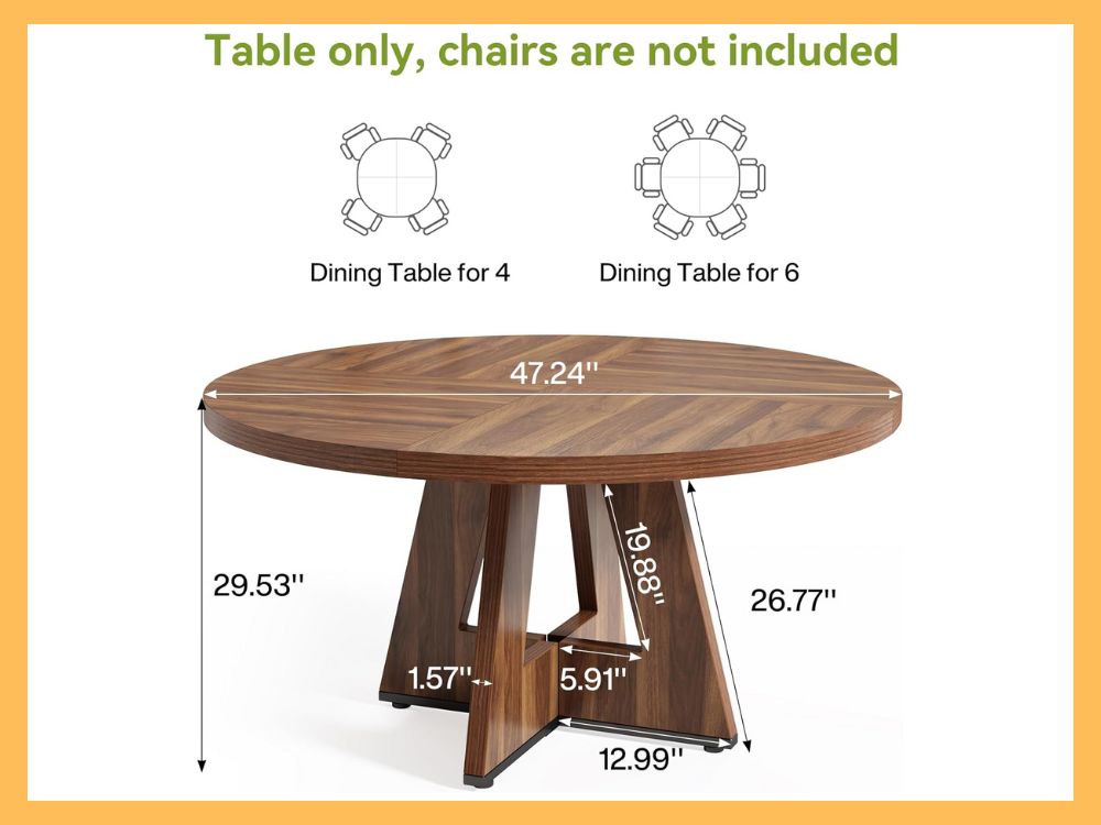 LITTLE TREE 47 Round Pedestal Dining Table