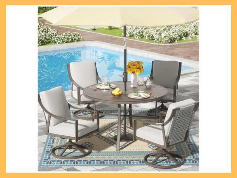 NATURAL EXPRESSIONS 5-Pc Dining, 4 Swivels + 38 Table