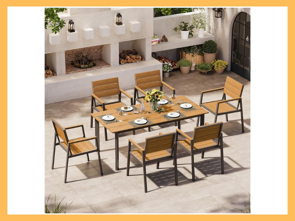 Oasbira Outdoor Dining Set for 6