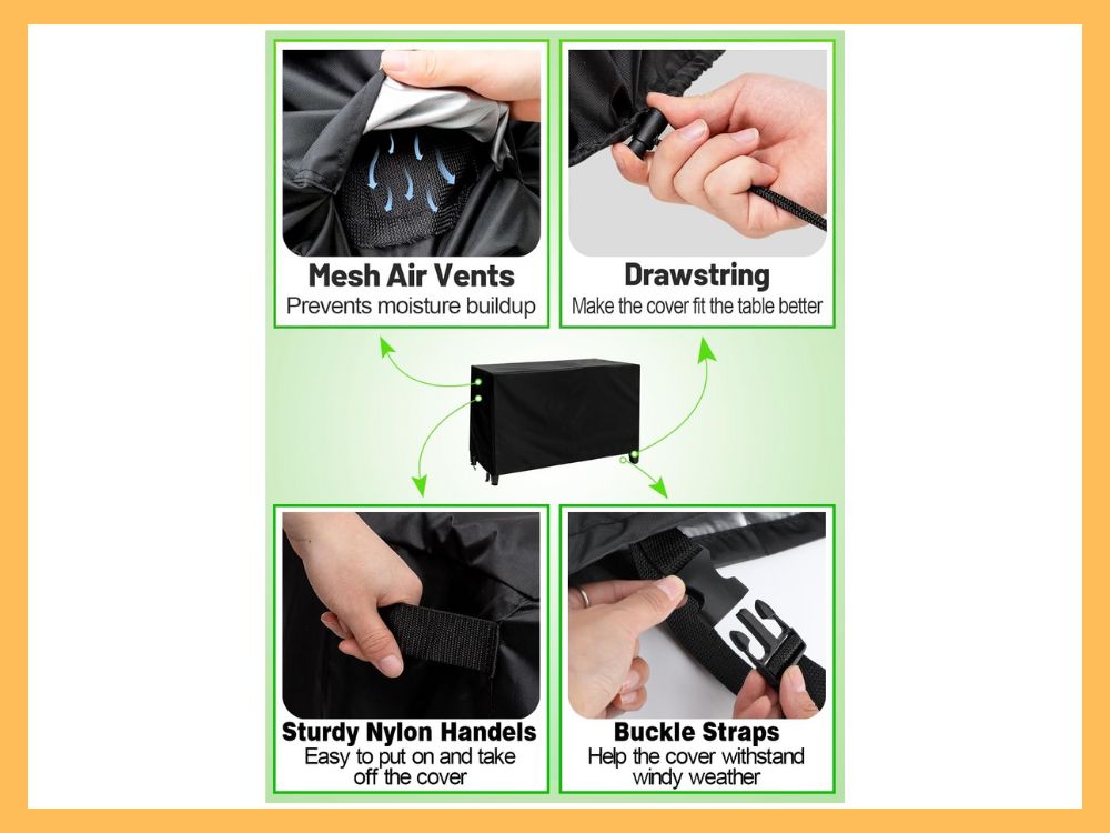 PAMASE Cover for Keter Unity XL Cart, 54x23x35, Black