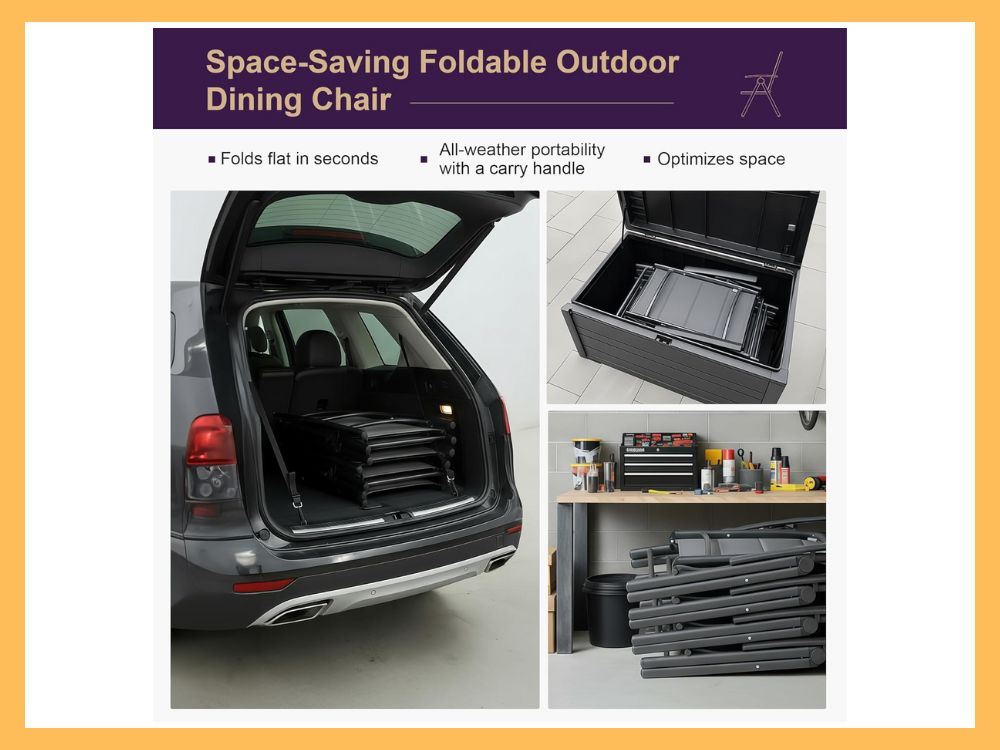 PURPLE LEAF 8-Seat Dining, Aluminum Table + Padded Chairs