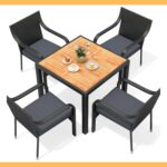 YITAHOME 4-Seat Wicker Patio Dining Set