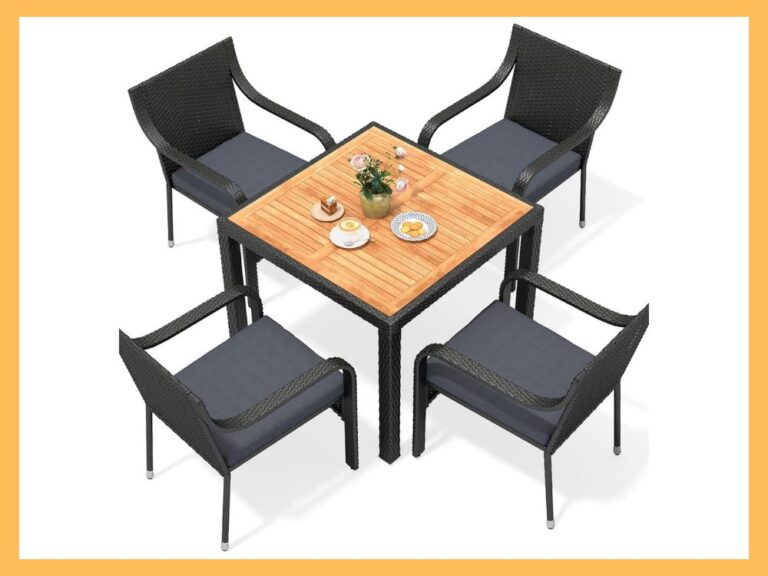 YITAHOME 4-Seat Wicker Patio Dining Set