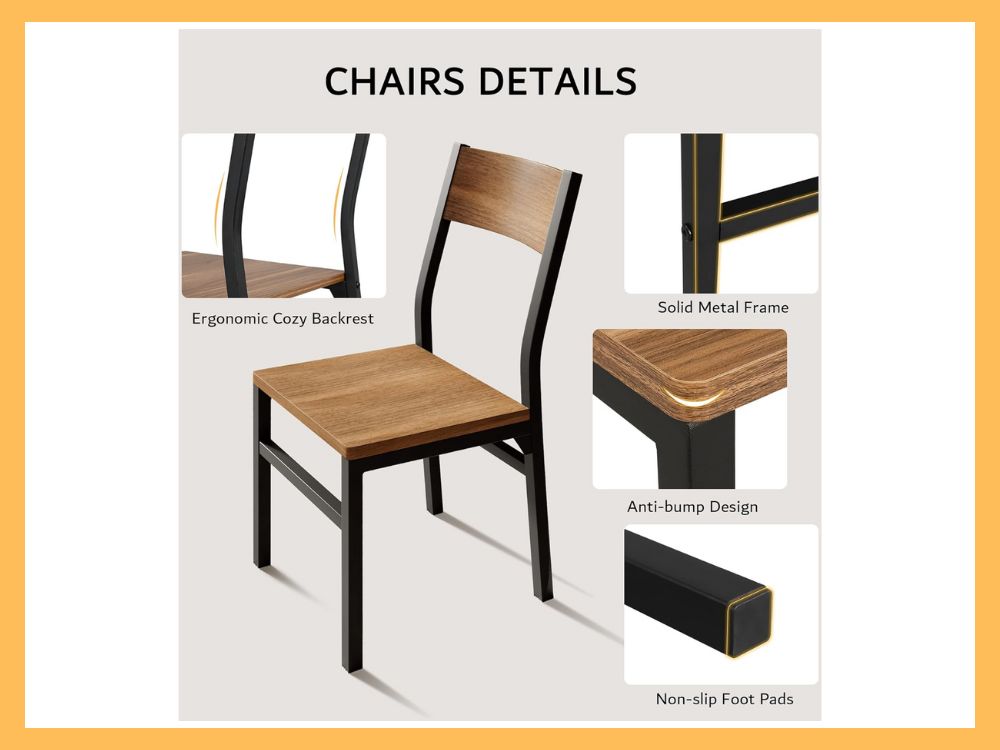 iPormis 7-Piece Extendable Dining Set (Walnut)