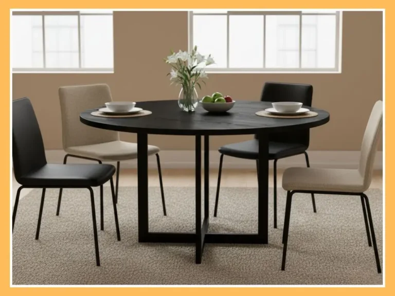 Jocoevol Round Industrial Dining TableJocoevol Round Industrial Dining Table