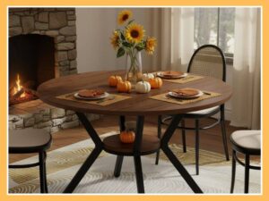 MECHYIN 42-inch Round Dining Table