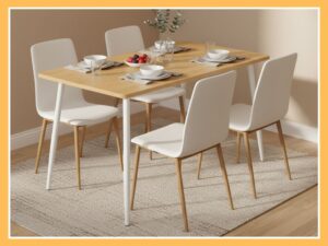 VASAGLE Modern Farmhouse Dining Table