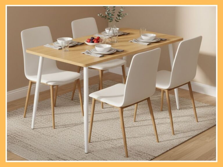 VASAGLE Modern Farmhouse Dining Table